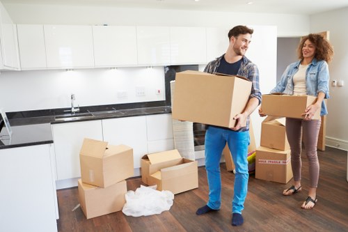 Local movers handling office furniture in Anerley